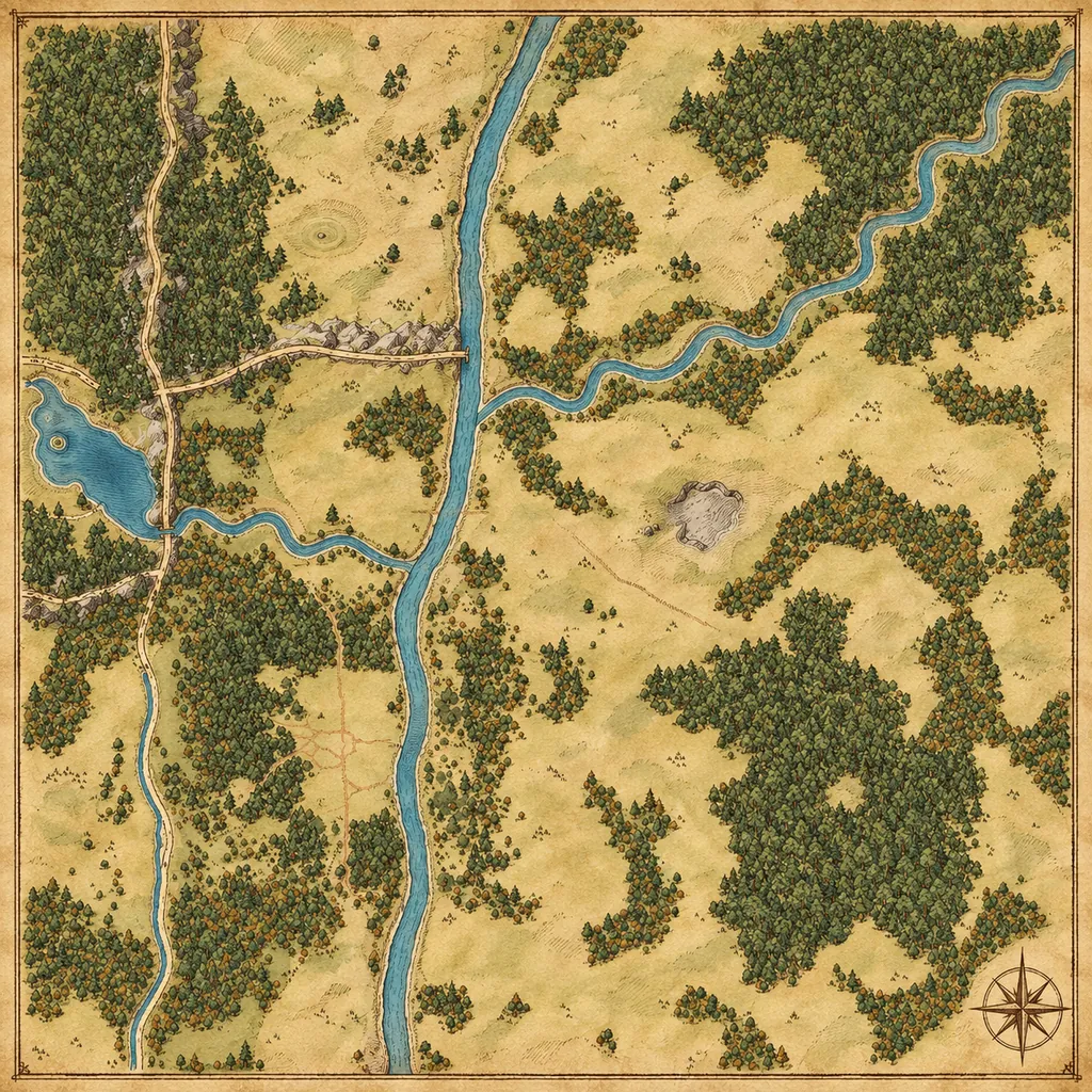 Carte de la vallée des Échos